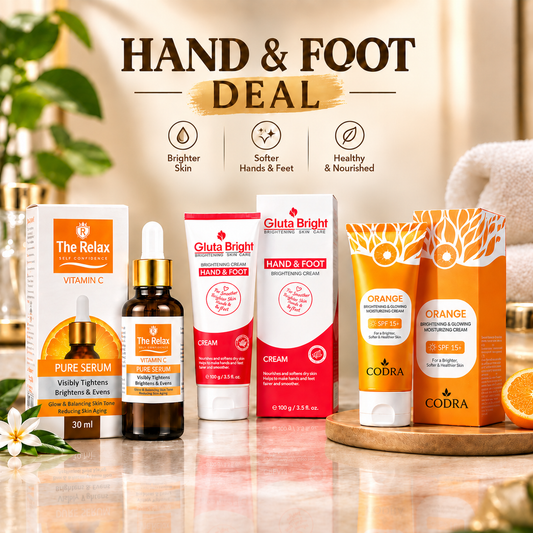 Gluta White Hand & Foot Deal || 3 in 1 Deal اگر 7 دن میں رزلٹ نہ ملے تو آپ اپنی رقم واپس لے سکتے ہیں۔